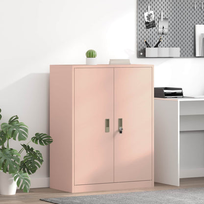 vidaXL Storage Cabinet Steel Width 80 cm Pink