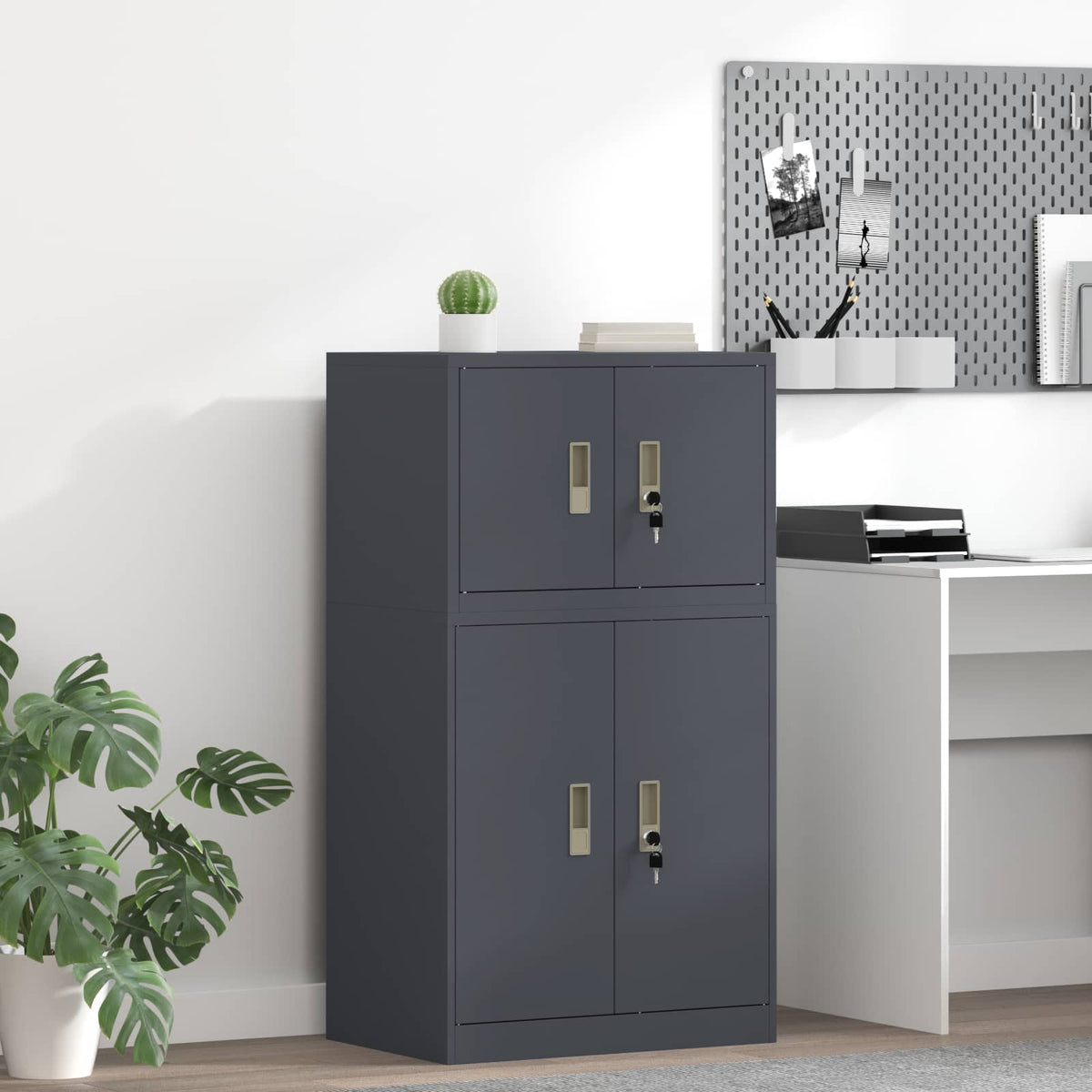 Storage Cabinet Steel Width 60 cm Anthracite 40 cm