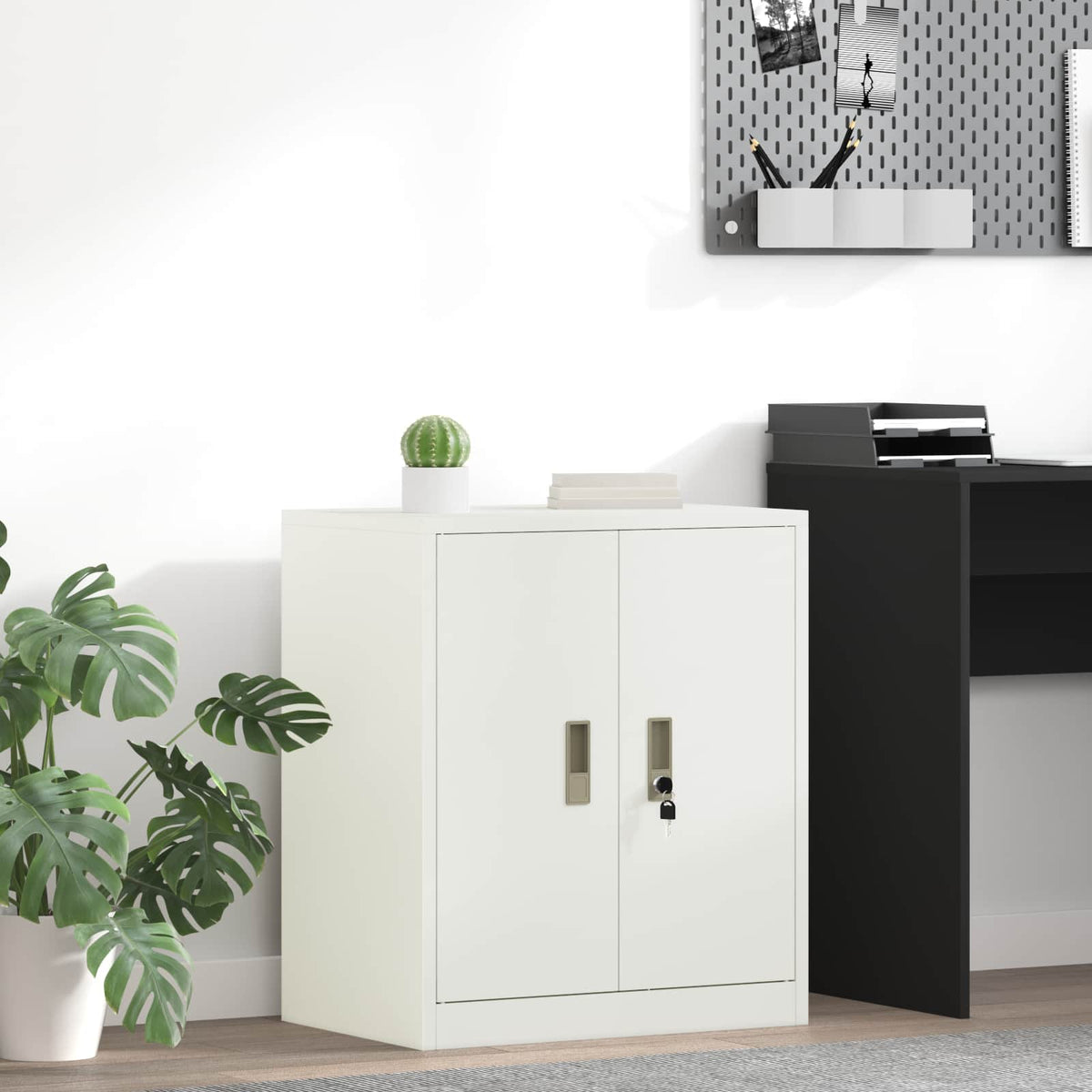 vidaXL Storage Cabinet Steel Width 60 cm White