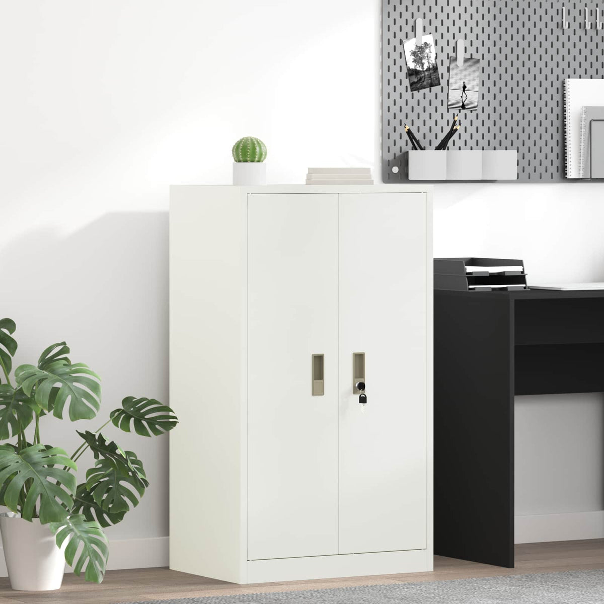 vidaXL Storage Cabinet Steel Width 60 cm White