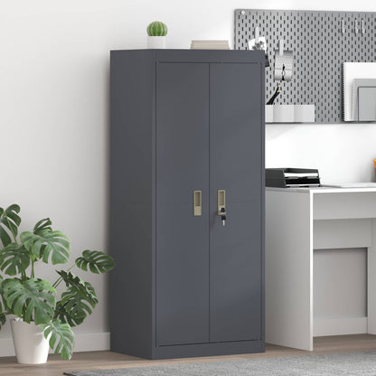 Storage Cabinet Steel Width 60 cm Anthracite 140 cm