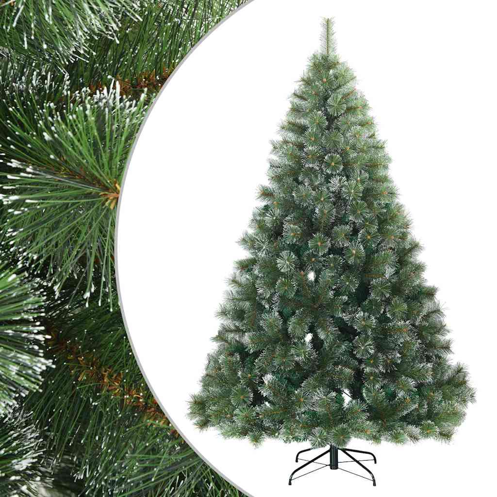 vidaXL Artificial Hinged Christmas Tree Snow Flocked Green 240 cm 2