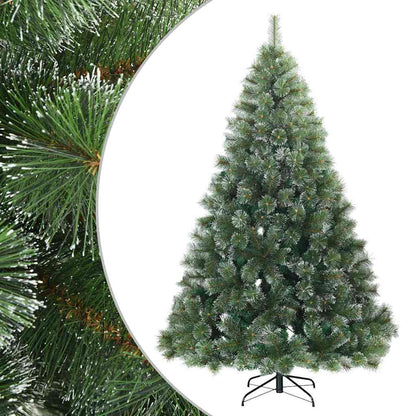 vidaXL Artificial Hinged Christmas Tree Snow Flocked Green 240 cm 2