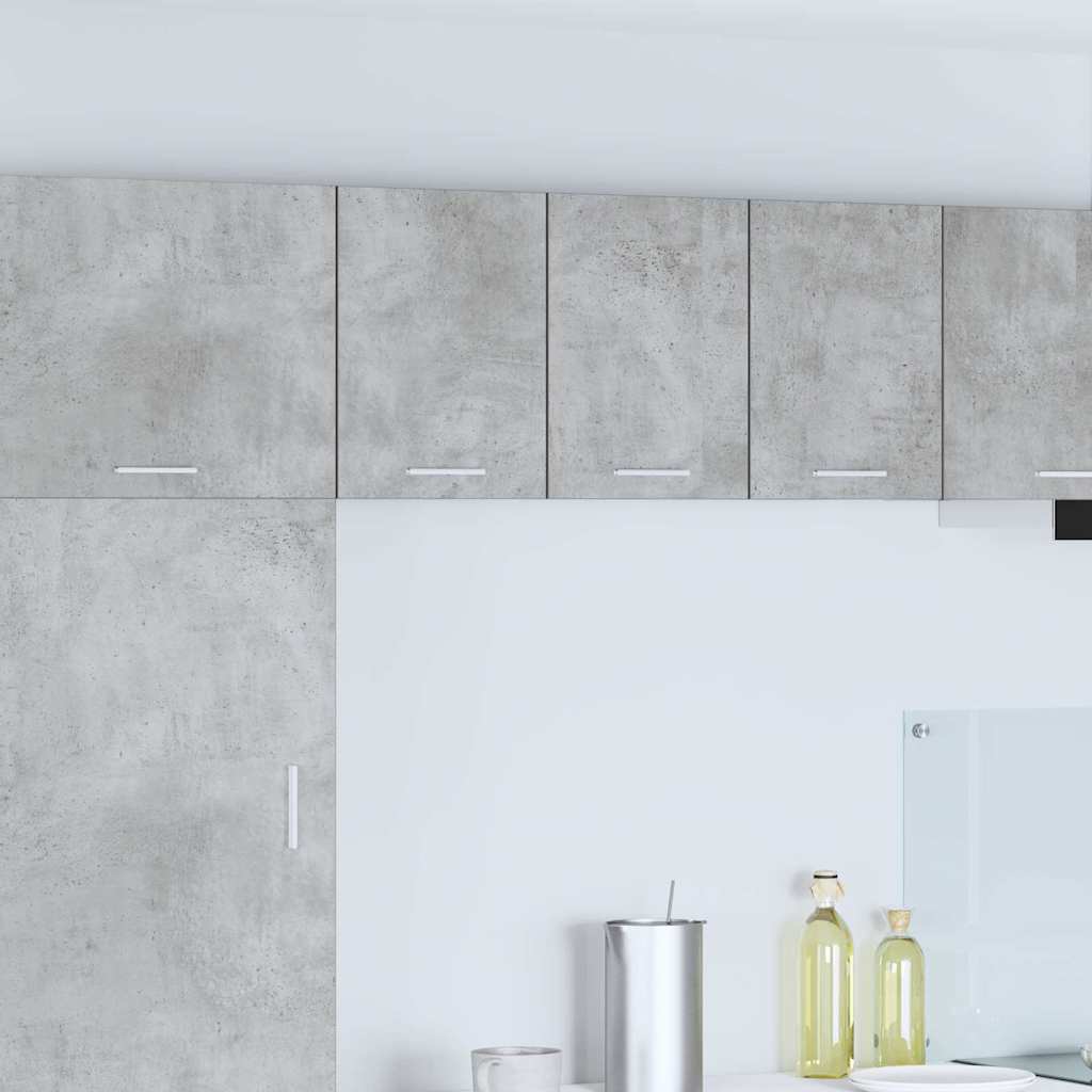 Microwave Cabinet "Lyon" 60x57x207 cm Concrete Grey 2x hanging cabinet (1 door) 30 cm wide 40 cm high