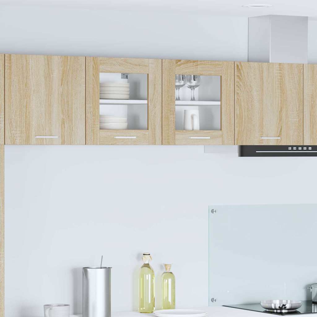 Hanging Glass Cabinet "Lyon" 40x31x60 cm Sonoma Oak 1x hanging glass cabinet (1 door) 40 cm wide 40 cm high