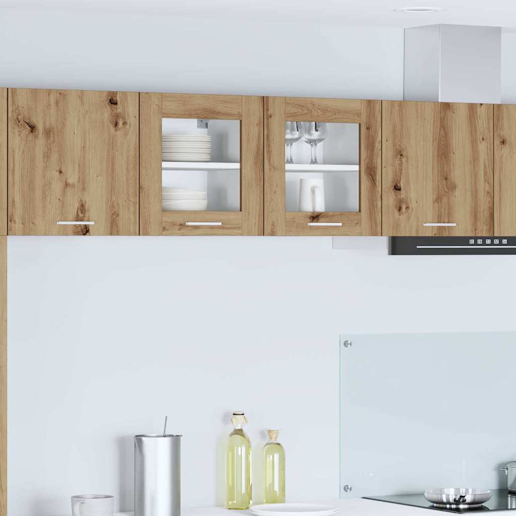 Hanging Glass Cabinet "Lyon" 40x31x60 cm Artisan Oak 1x hanging glass cabinet (1 door) 40 cm wide 40 cm high