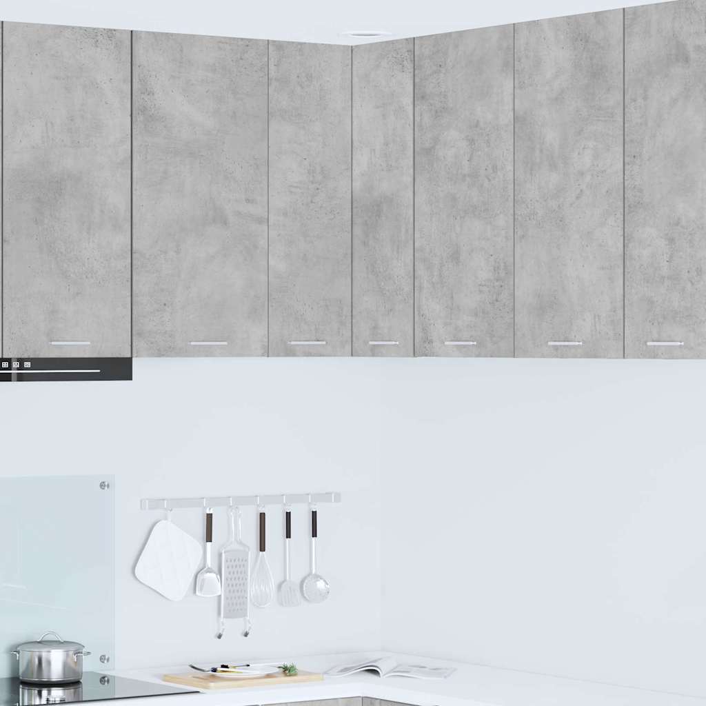 Hanging Cabinet 20 x 29.5 x 100 cm Concrete Grey 1x hanging corner cabinet 57 cm wide 80 cm high