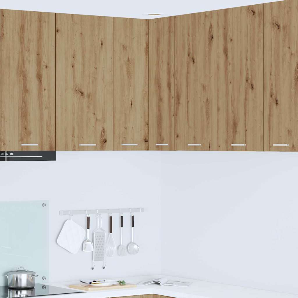 Hanging Glass Cabinet "Lyon" 40x31x60 cm Artisan Oak 1x hanging corner cabinet 57 cm wide 80 cm high
