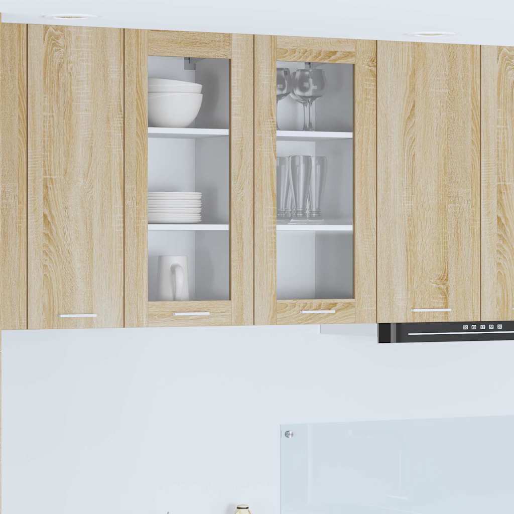 Hanging Glass Cabinet "Lyon" 40x31x60 cm Sonoma Oak 1x hanging glass cabinet (1 door) 40 cm wide 80 cm high