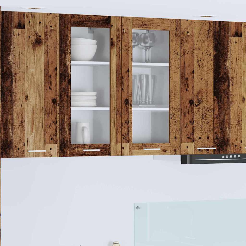 Hanging Cabinet and White 57 x 57 x 40 cm Old Wood 1x hanging glass cabinet (1 door) 40 cm wide 80 cm high