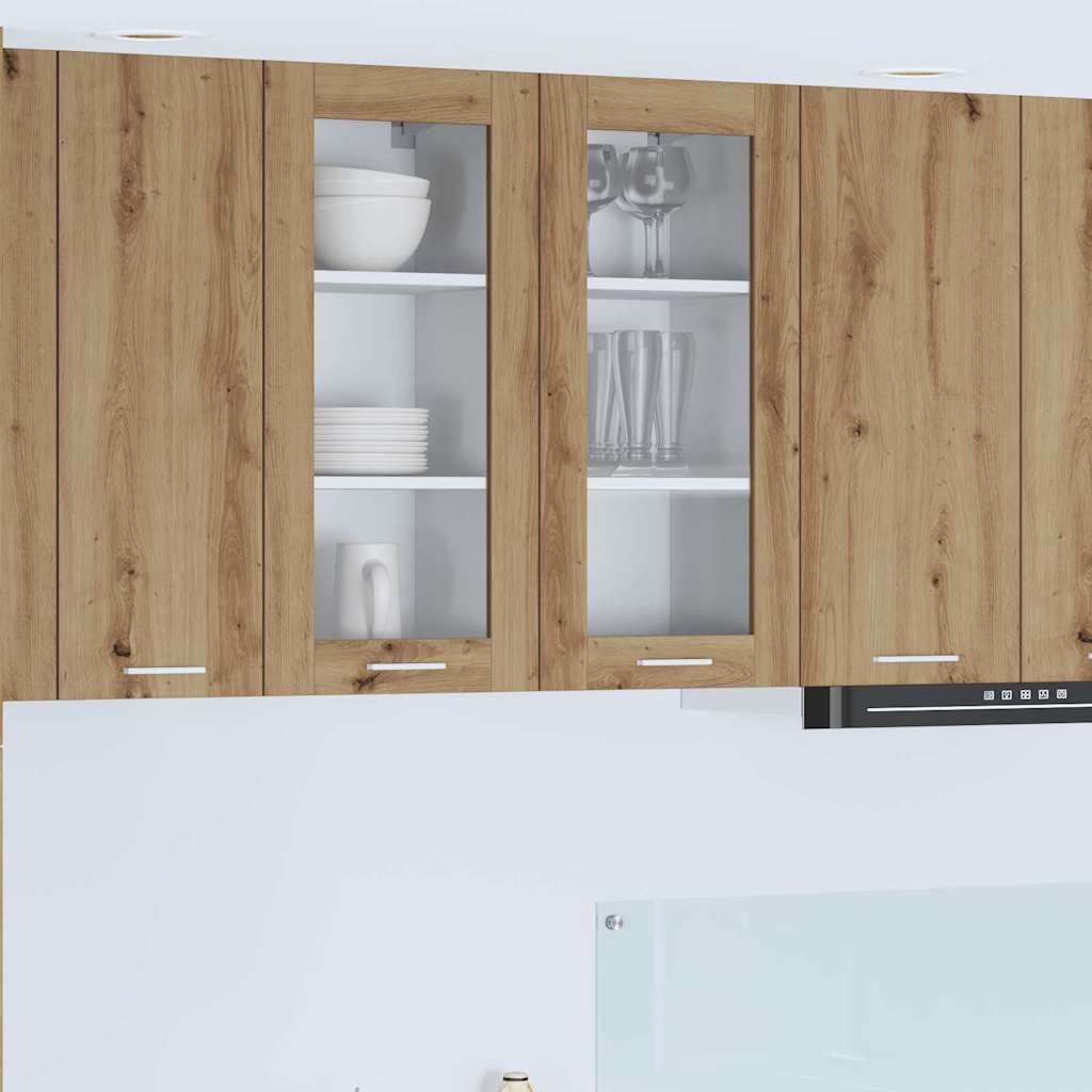 Hanging Glass Cabinet "Lyon" 40x31x60 cm Artisan Oak 1x hanging glass cabinet (1 door) 40 cm wide 80 cm high