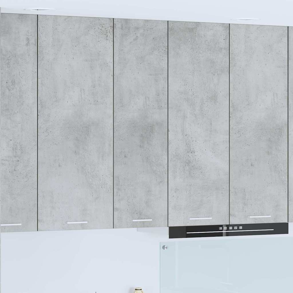 Kitchen Base Cabinet "Lyon" Engineered Wood Concrete Grey 1x hanging cabinet (1 door) 30 cm wide 100 cm high