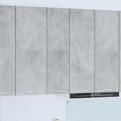 Kitchen Base Cabinet "Lyon" Engineered Wood Concrete Grey 1x hanging cabinet (1 door) 30 cm wide 100 cm high