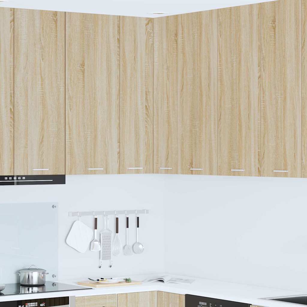 Hanging Glass Cabinet "Lyon" 40x31x60 cm Sonoma Oak 1x hanging corner cabinet 57 cm wide 100 cm high