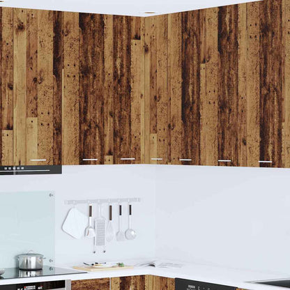 Hanging Cabinet and White 57 x 57 x 40 cm Old Wood 1x hanging corner cabinet 57 cm wide 100 cm high