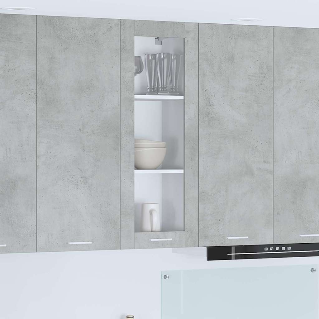 Hanging Cabinet 20 x 29.5 x 100 cm Concrete Grey 1x hanging glass cabinet (1 door) 40 cm wide 100 cm high
