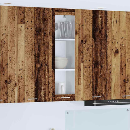 Hanging Cabinet and White 57 x 57 x 40 cm Old Wood 1x hanging glass cabinet (1 door) 40 cm wide 100 cm high