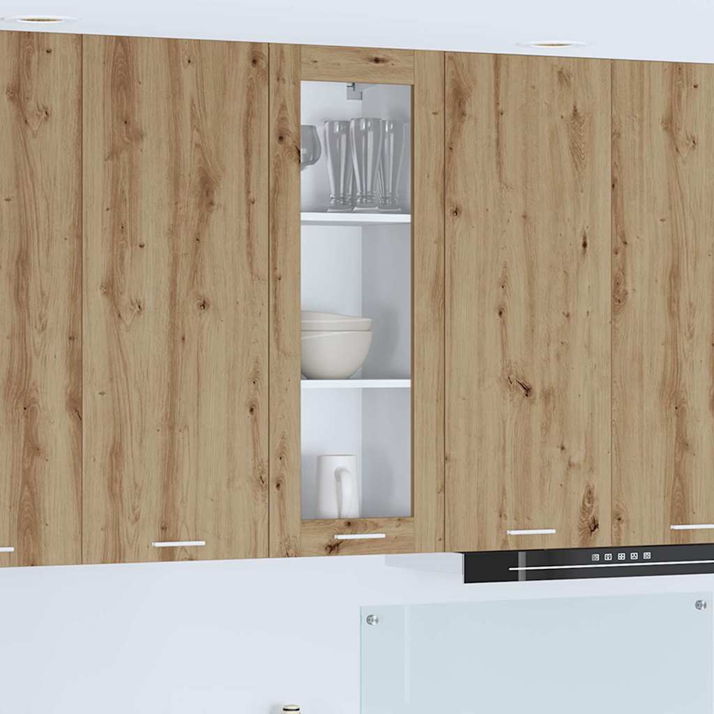 Hanging Glass Cabinet "Lyon" 40x31x60 cm Artisan Oak 1x hanging glass cabinet (1 door) 40 cm wide 100 cm high