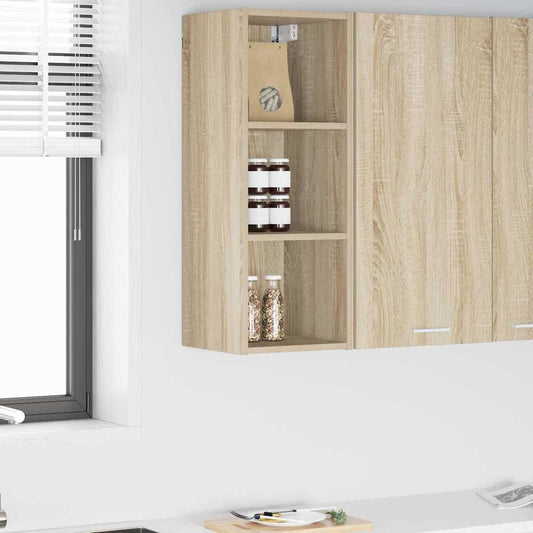 Hanging Glass Cabinet "Lyon" 40x31x60 cm Sonoma Oak 1x hanging cabinet (3 shelves) 30 cm