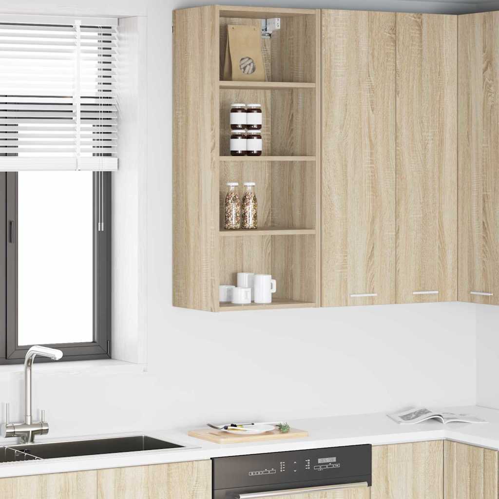 Hanging Glass Cabinet "Lyon" 40x31x60 cm Sonoma Oak 1x hanging cabinet (4 shelves) 40 cm wide 100 cm high