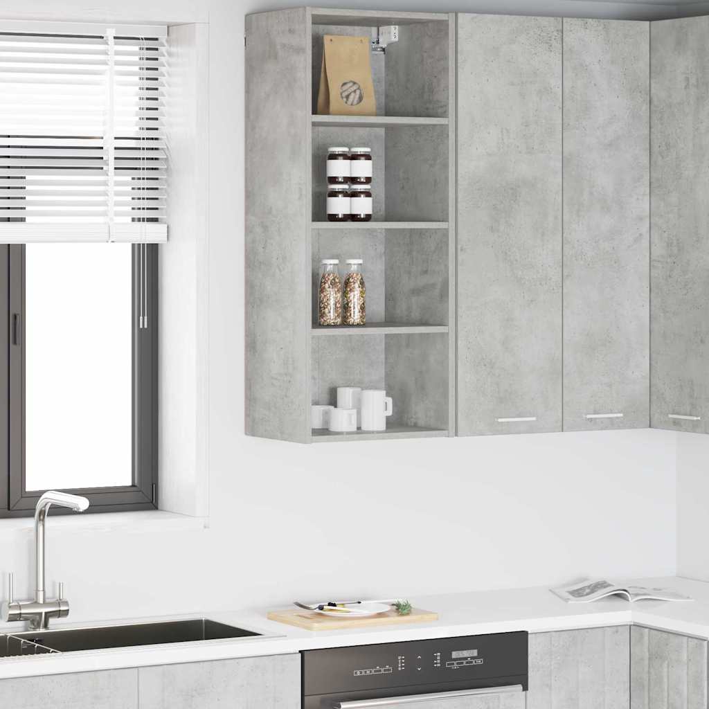 Hanging Cabinet 20 x 29.5 x 100 cm Concrete Grey 1x hanging cabinet (4 shelves) 40 cm wide 100 cm high