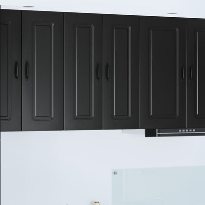 vidaXL Kitchen Base Cabinet "Kalmar" Engineered Wood Black