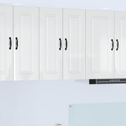 vidaXL Kitchen Base Cabinet "Kalmar" Engineered Wood High Gloss White
