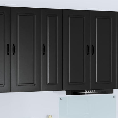 vidaXL Kitchen Base Cabinet "Kalmar" Engineered Wood Black