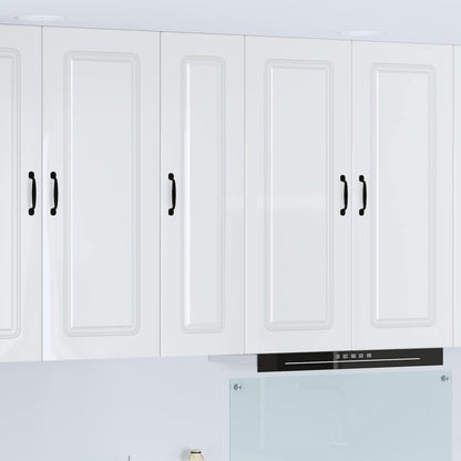vidaXL Kitchen Base Cabinet "Kalmar" Engineered Wood High Gloss White