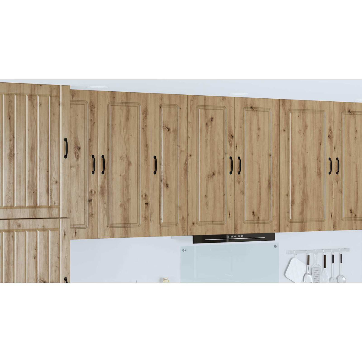 Kitchen Base Cabinet "Kalmar" Engineered Wood Artisan Oak 1x wall cabinet (1 door) 30 cm wide 100 cm high