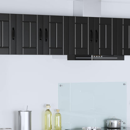 vidaXL Kitchen Base Cabinet "Lucca" Engineered Wood Black