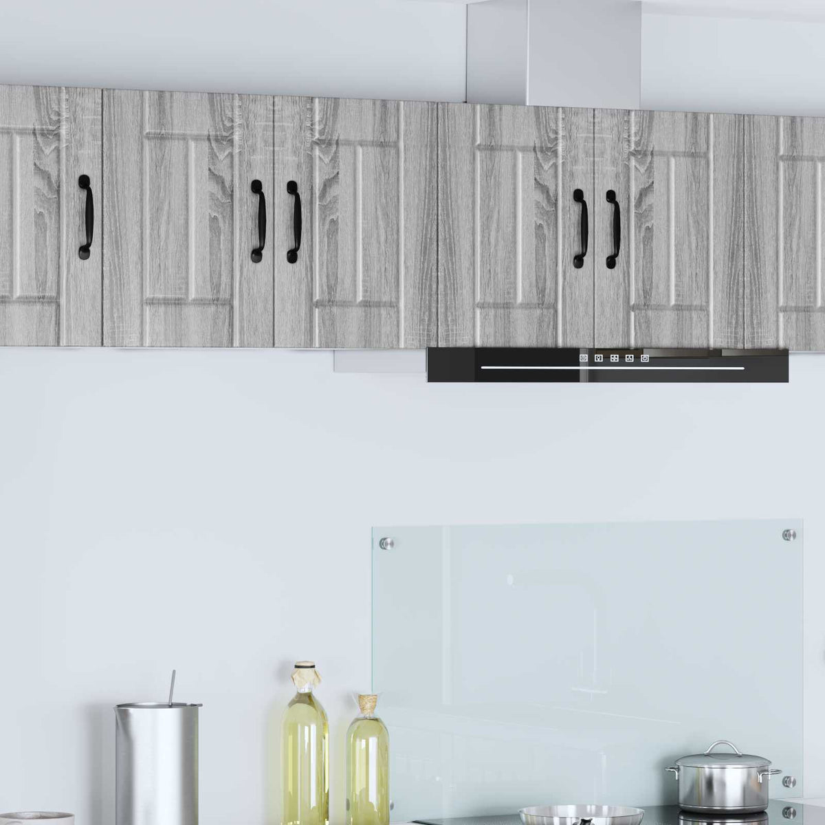 Kitchen Base Cabinet "Lucca" Engineered Wood Grey Sonoma 1x wall cabinet (1 door) 30 cm wide 40 cm high