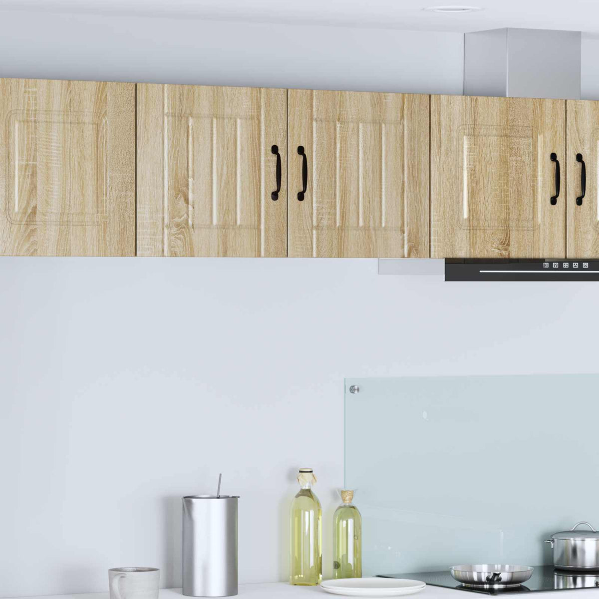 Kitchen Wall Cabinet "Lucca" Engineered Wood Sonoma Oak 1x wall cabinet (1 door) 40 cm wide 40 cm high