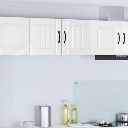 Kitchen Wall Cabinet "Lucca" Engineered Wood High Gloss White 1x wall cabinet (1 door) 40 cm wide 40 cm high