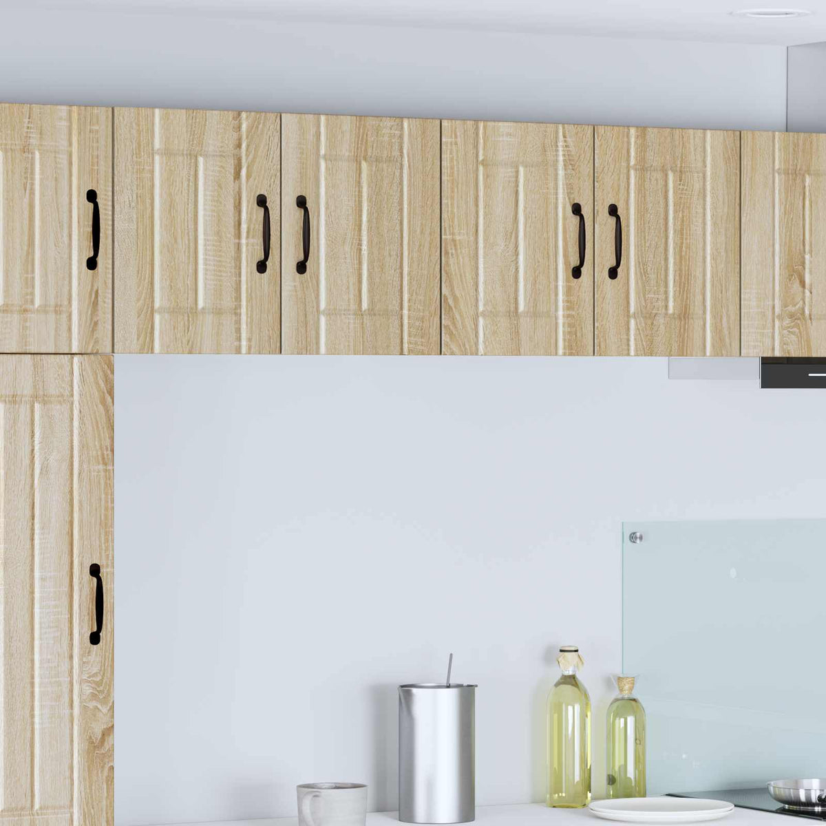 Kitchen Wall Cabinet "Lucca" Engineered Wood Sonoma Oak 1x wall cabinet (2 doors) 60 cm wide 40 cm high