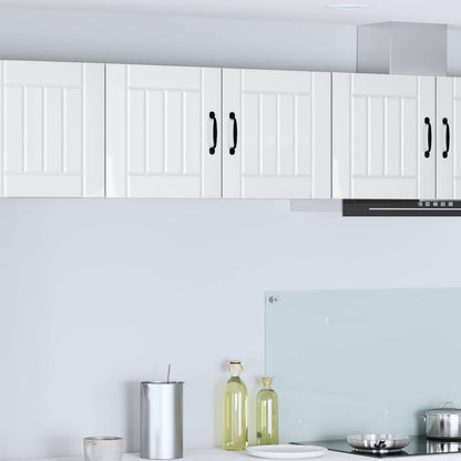Kitchen Wall Cabinet "Lucca" Engineered Wood High Gloss White 1x wall cabinet (2 doors) 80 cm wide 40 cm high