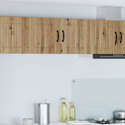 Kitchen Wall Cabinet "Lucca" Engineered Wood Artisan Oak 1x wall cabinet (2 doors) 80 cm wide 40 cm high