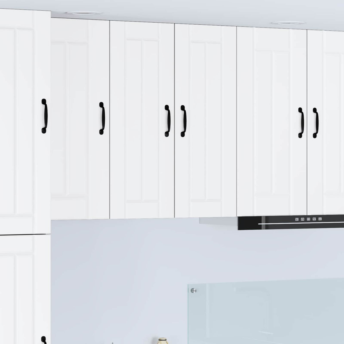 Kitchen Base Cabinet "Lucca" Engineered Wood White 1x wall cabinet (1 door) 30 cm wide 80 cm high