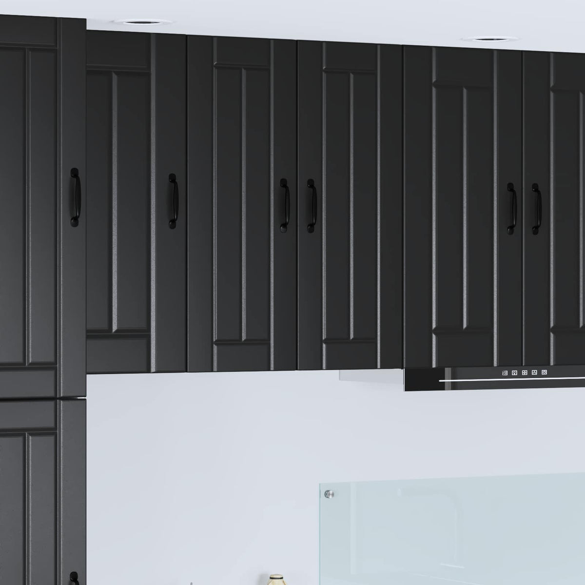 vidaXL Kitchen Base Cabinet "Lucca" Engineered Wood Black