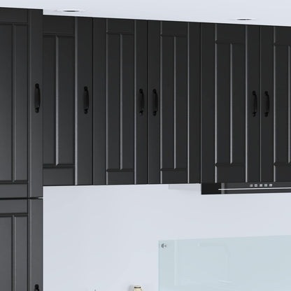 vidaXL Kitchen Base Cabinet "Lucca" Engineered Wood Black