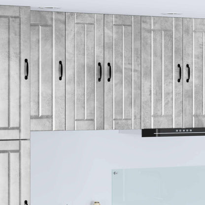 Kitchen Base Cabinet "Lucca" Engineered Wood Concrete Grey 1x wall cabinet (1 door) 30 cm wide 80 cm high