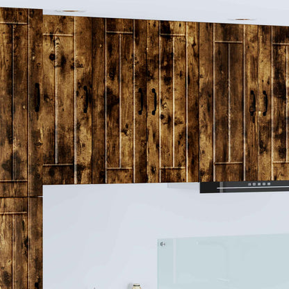 Kitchen Base Cabinet "Lucca" Engineered Wood Smoked Oak 1x wall cabinet (1 door) 30 cm wide 80 cm high