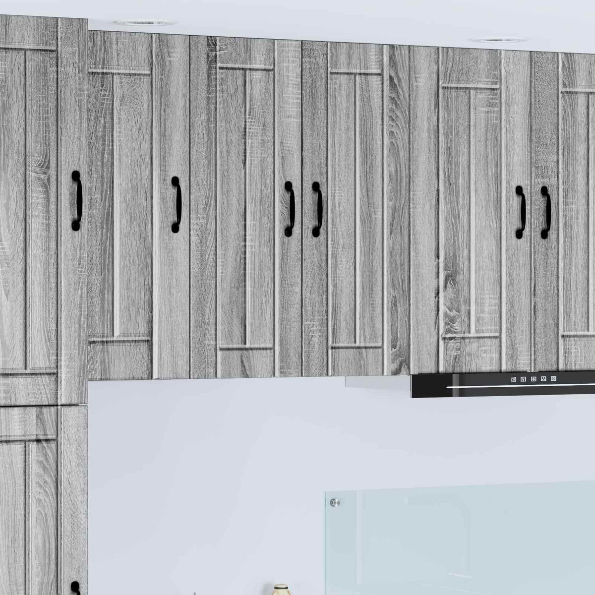 Kitchen Base Cabinet "Lucca" Engineered Wood Grey Sonoma 1x wall cabinet (1 door) 30 cm wide 80 cm high