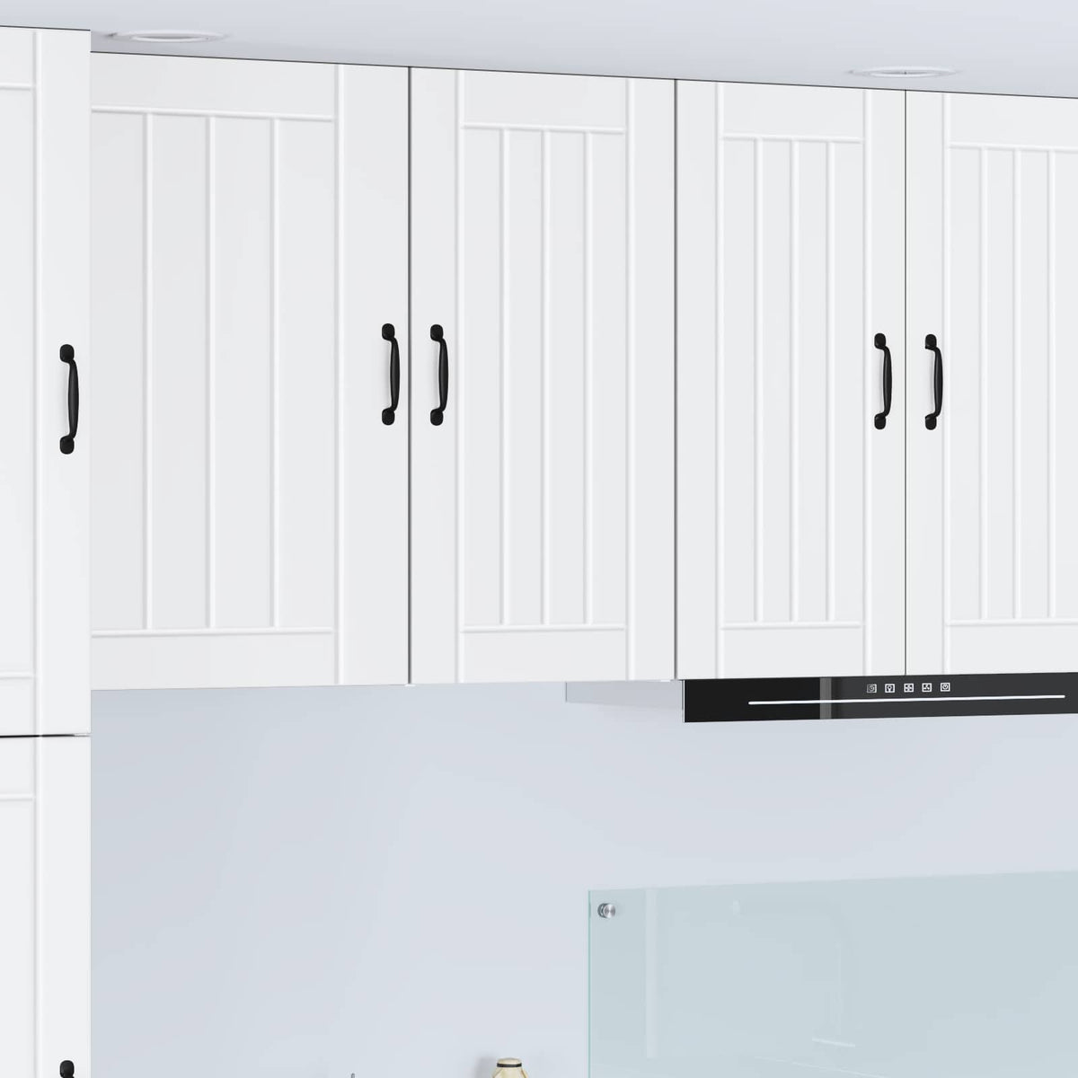 Kitchen Wall Cabinet "Lucca" Engineered Wood White 1x wall cabinet (1 door) 40 cm wide 80 cm high
