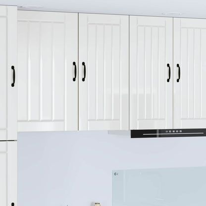 Kitchen Wall Cabinet "Lucca" Engineered Wood High Gloss White 1x wall cabinet (1 door) 40 cm wide 80 cm high