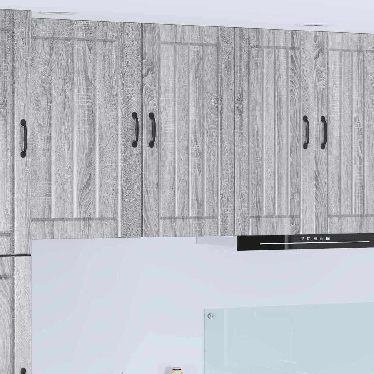 Kitchen Wall Cabinet "Lucca" Engineered Wood Grey Sonoma 1x wall cabinet (1 door) 40 cm wide 80 cm high