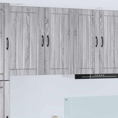 Kitchen Wall Cabinet "Lucca" Engineered Wood Grey Sonoma 1x wall cabinet (1 door) 40 cm wide 80 cm high