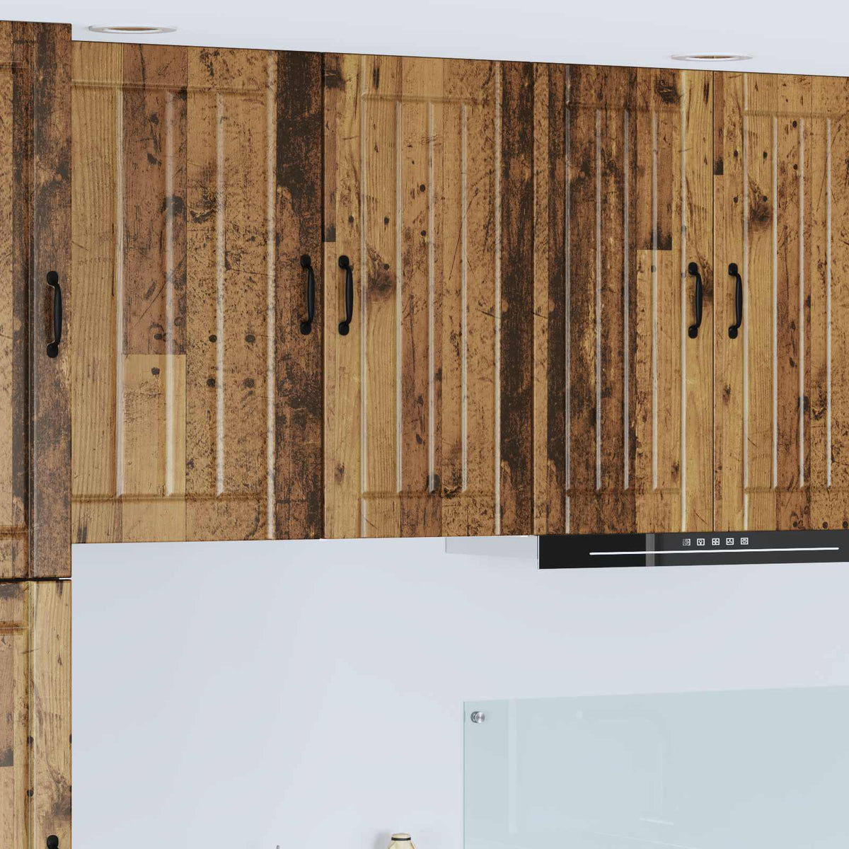 Kitchen Wall Cabinet "Lucca" Engineered Wood Old Wood 1x wall cabinet (1 door) 40 cm wide 80 cm high