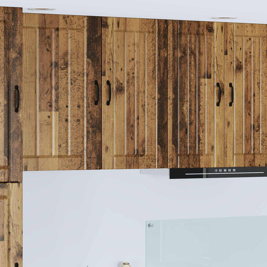 Kitchen Wall Cabinet "Lucca" Engineered Wood Old Wood 1x wall cabinet (1 door) 40 cm wide 80 cm high