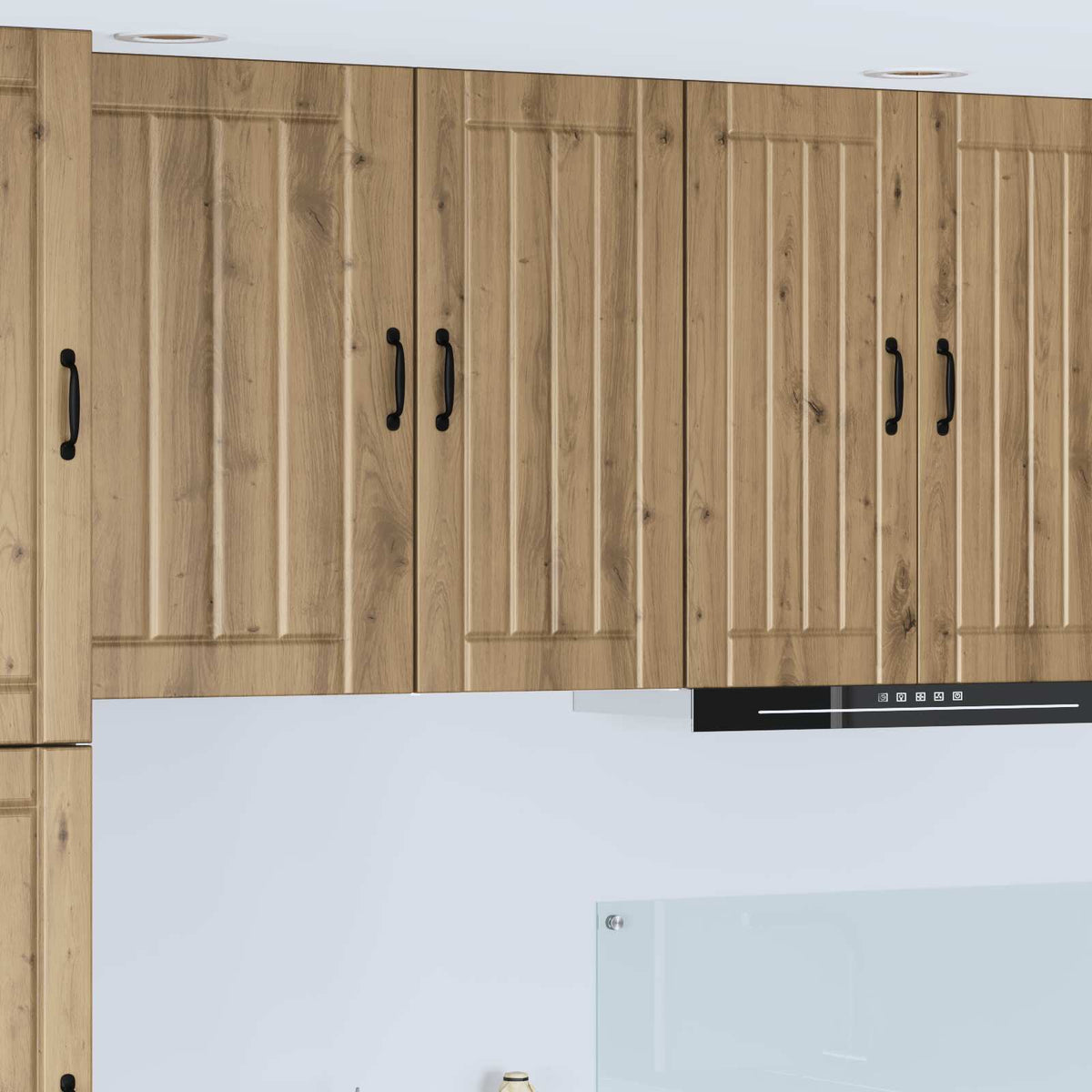 Kitchen Wall Cabinet "Lucca" Engineered Wood Artisan Oak 1x wall cabinet (1 door) 40 cm wide 80 cm high